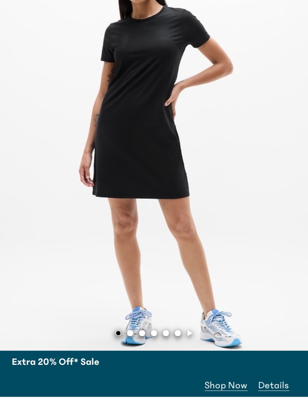 Black Short Sleeve Tee Dress xl tall